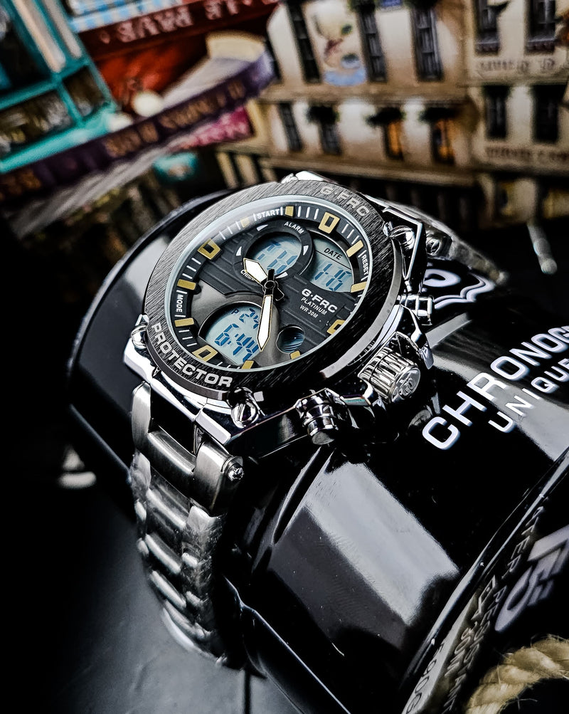 RELOJ G FORCE DOBLE HORA PLATINUM