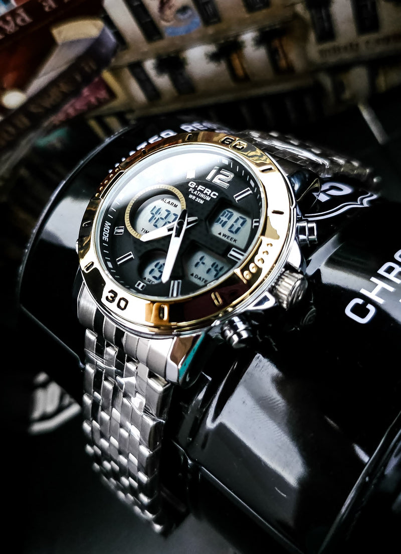 RELOJ G FORCE DOBLE HORA PLATINUM
