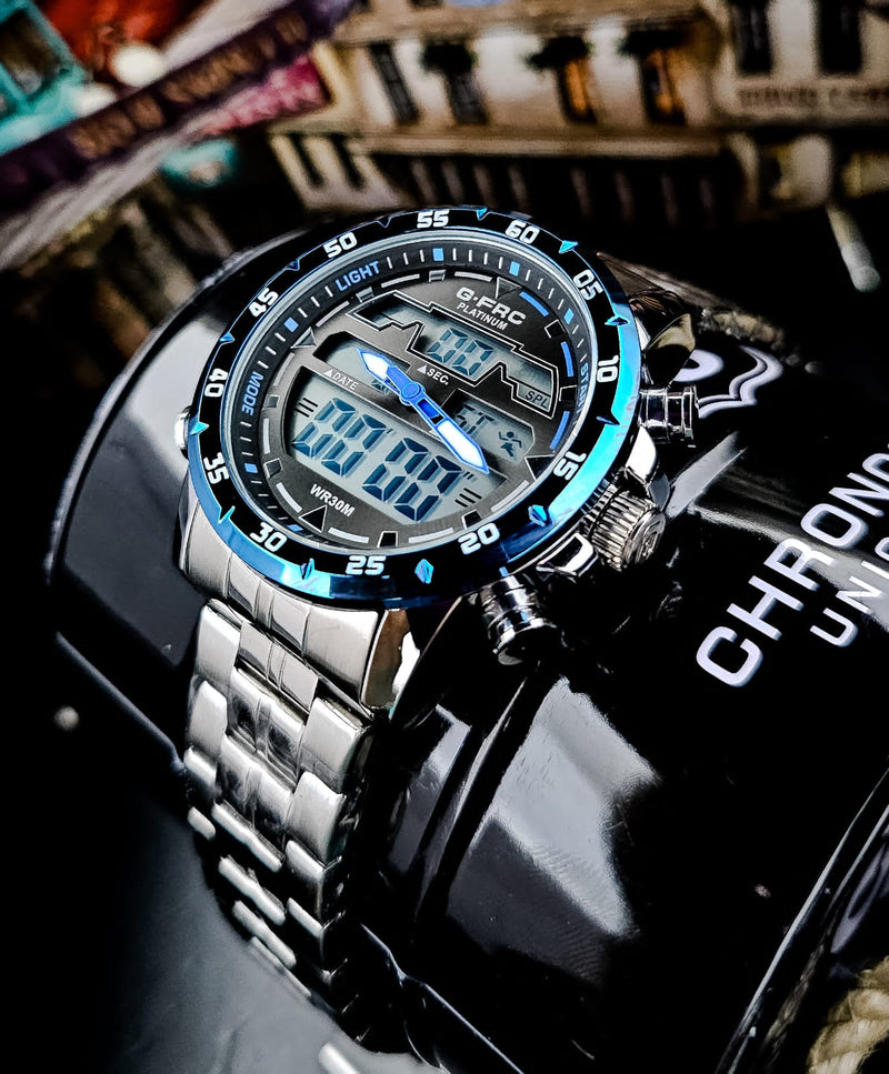 RELOJ G FORCE DOBLE HORA PLATINUM