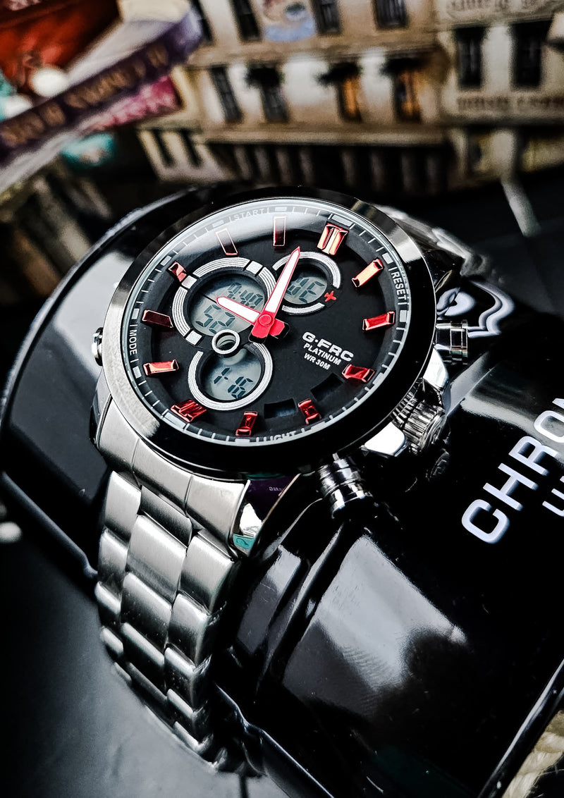 RELOJ G FORCE DOBLE HORA PLATINUM