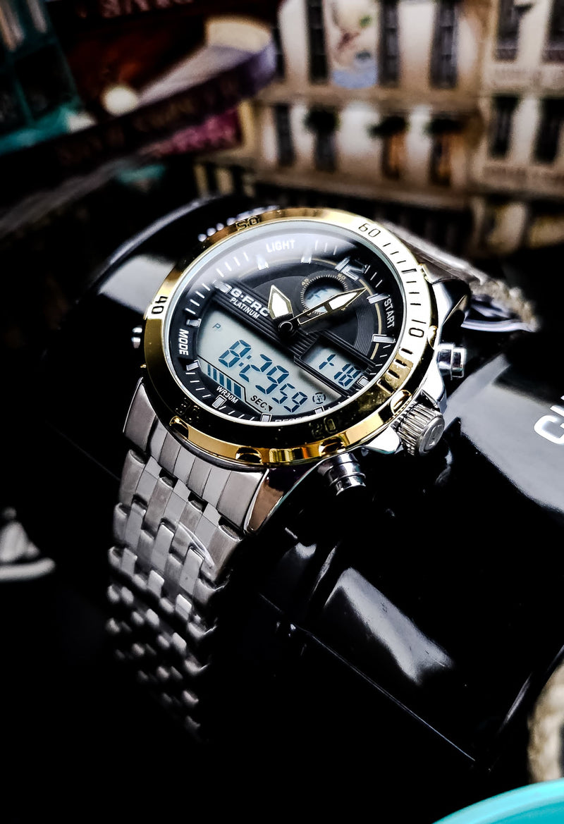 RELOJ G FORCE DOBLE HORA PLATINUM