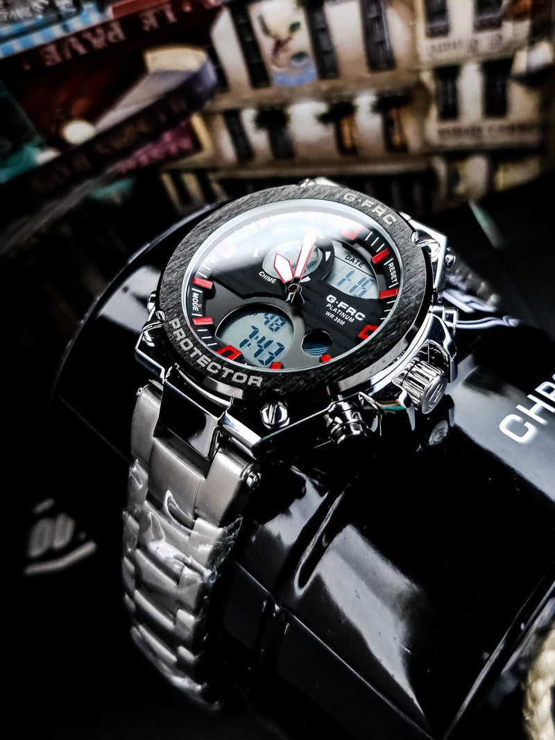 RELOJ G FORCE DOBLE HORA PLATINUM