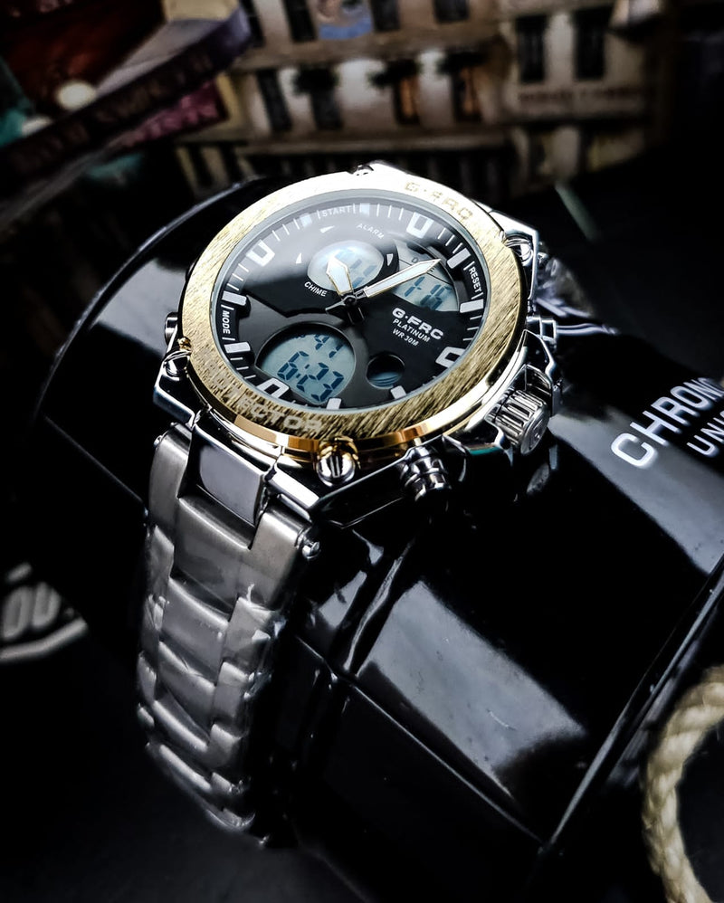 RELOJ G FORCE DOBLE HORA PLATINUM
