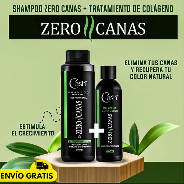 SHAMPOO ZERO CANAS + OBSEQUIO TRATAMIENTO COLAGENO