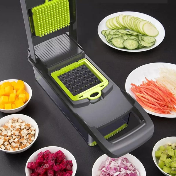 ⭐  RALLADOR MULTI PROCESADOR DE VERDURAS VEGETALES 12 EN 1 ⭐